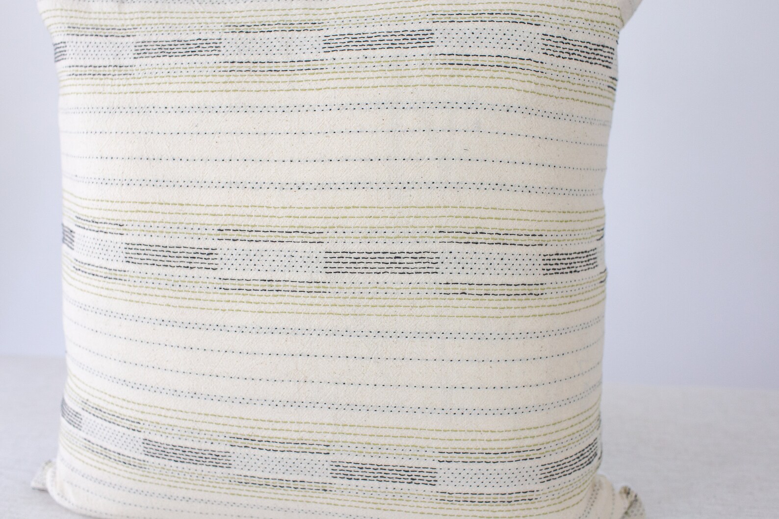 Black and Gold Stripe Pillow Cover 20x20 Beige Pillow Etsy