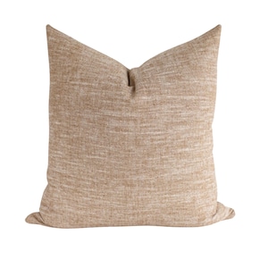 Rusty Linen Pillow Cover: Modern Farmhouse Throw Pillow