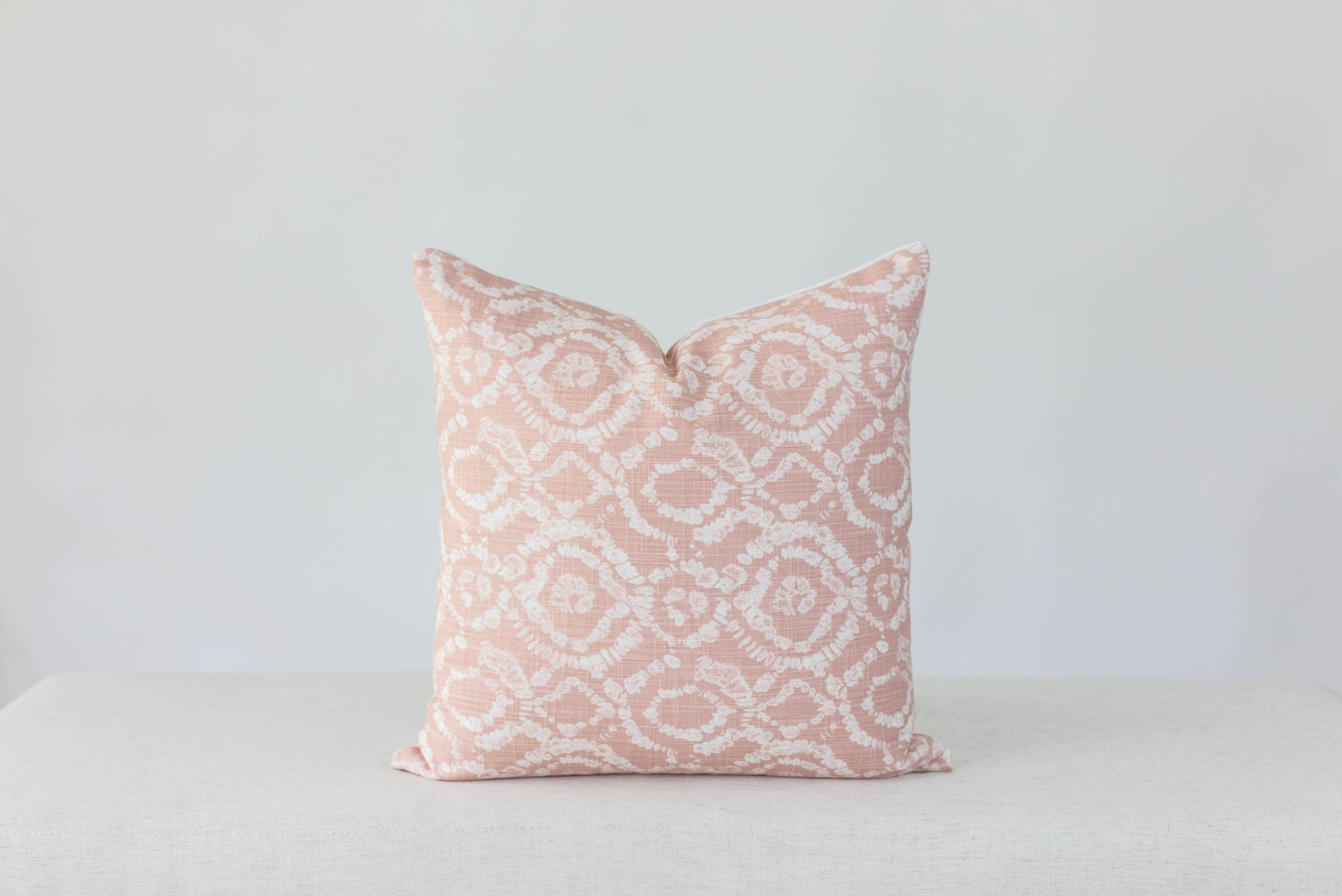 Blush Pink Textured Throw Pillow Cover Boho Throw Pillow Etsy