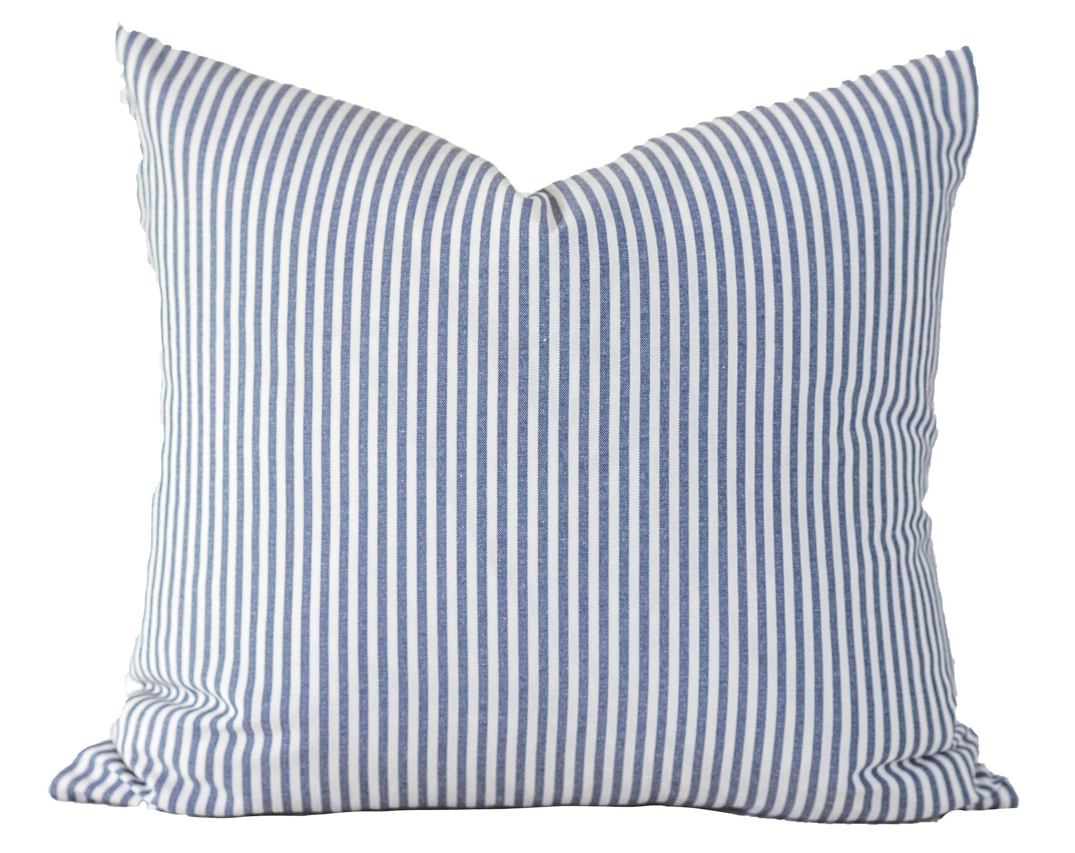 blue striped throw pillows