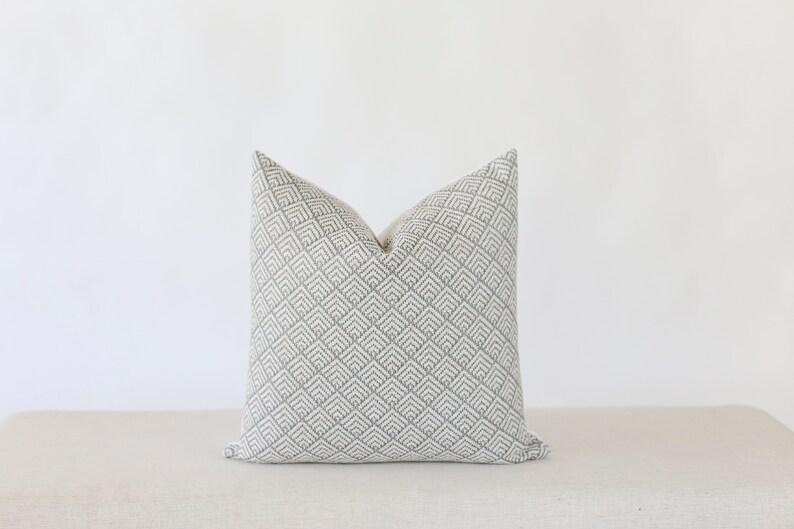Grey and Cream Pillow Covers Custom Designer Pillow Covers Etsy