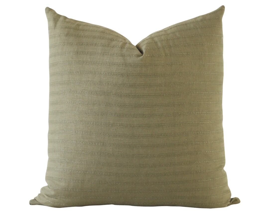 Green Stripe Pillow, Pillows With Stripes, Farmhouse Pillow Covers