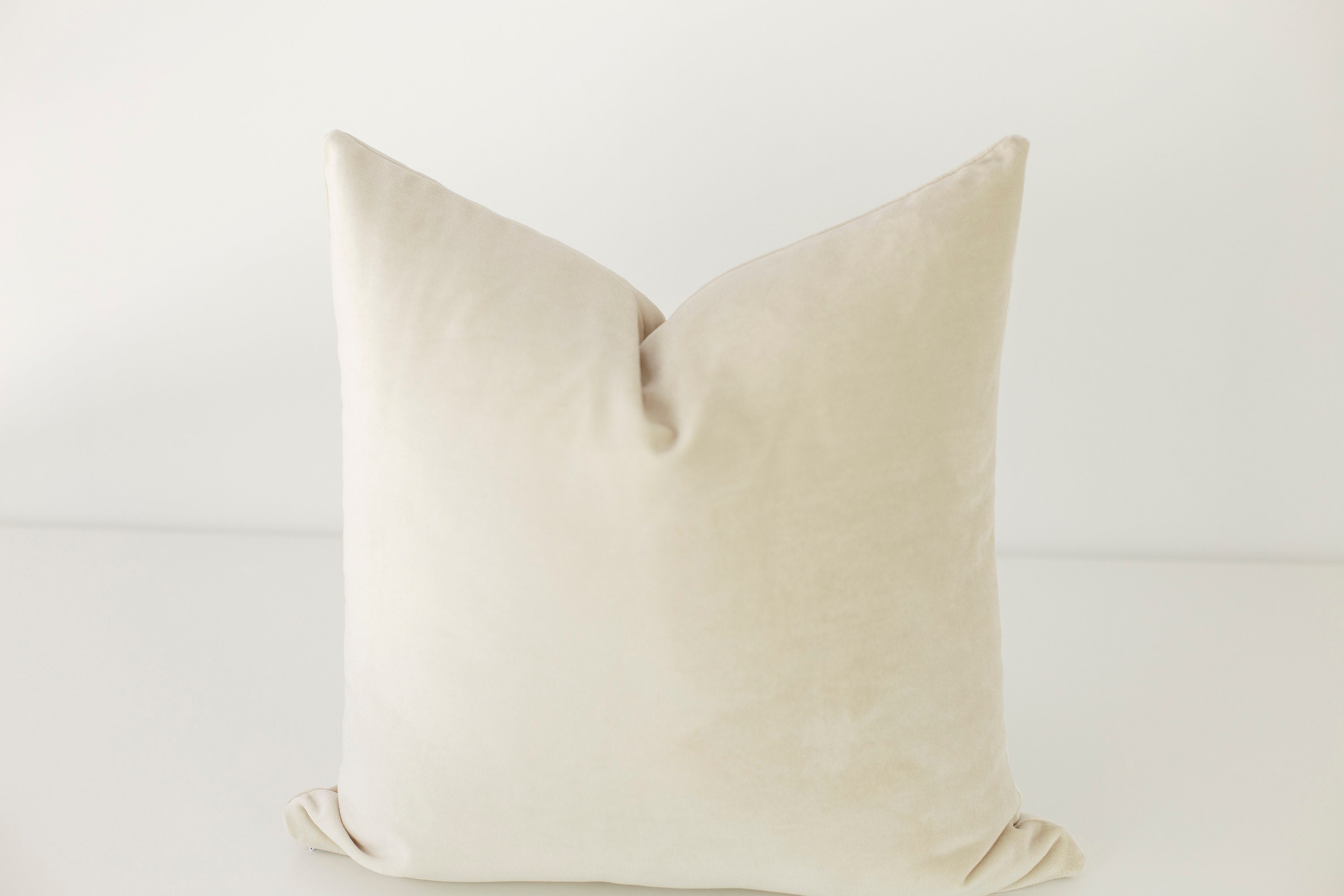 Beige Velvet Pillow Cream Pillow Cover Beige Velvet Pillow Etsy