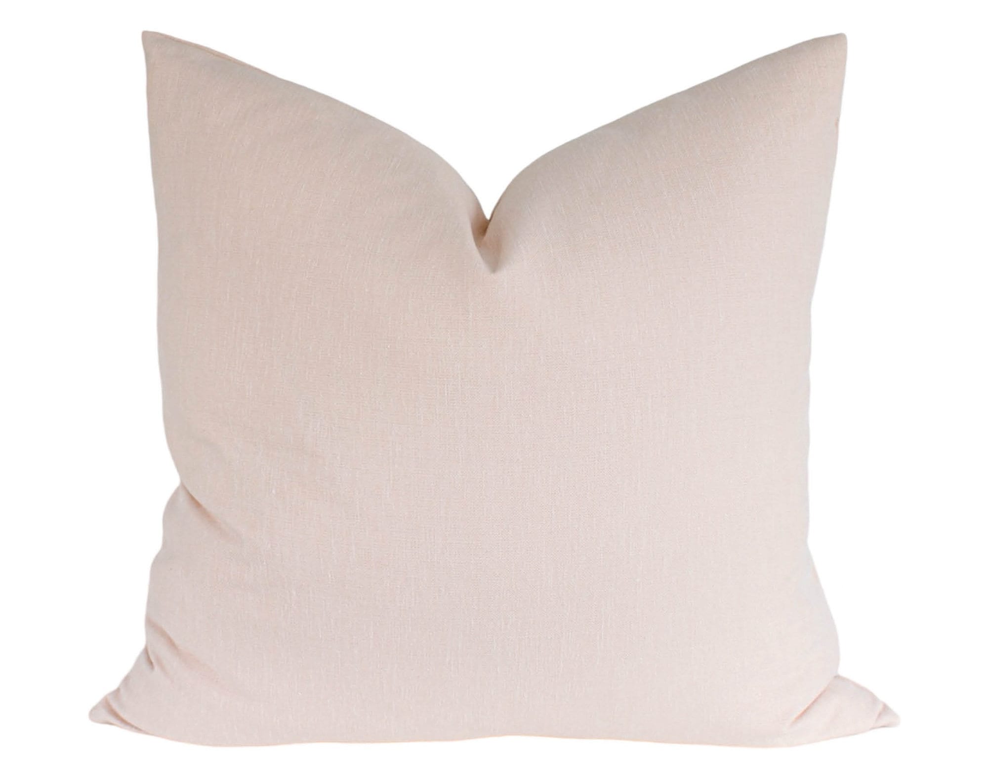 Pink Linen Throw Pillow Light Pink Throw Pillow for Sofa 20x20 Pillow Cover Blush Throw Pillows for Couch 18x18 Pillow Cover Farmhouse Etsy