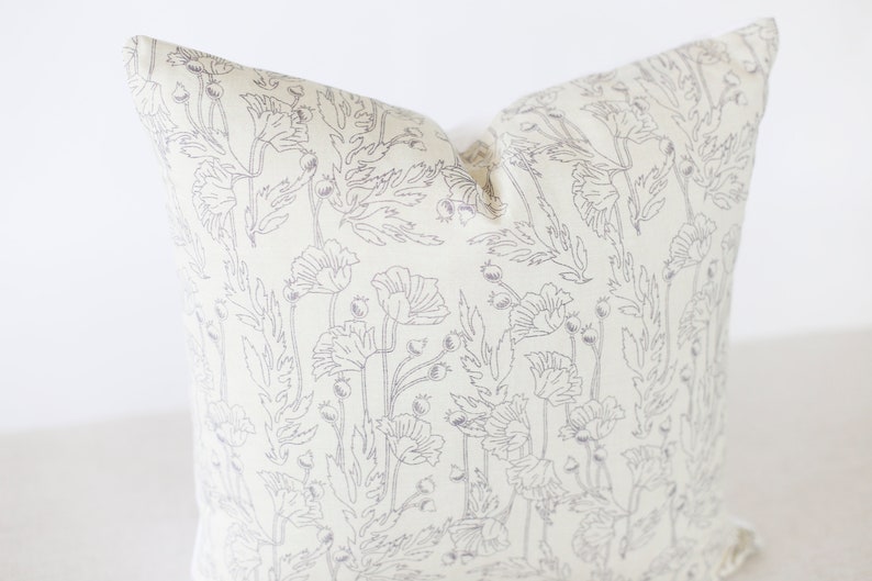 Spring Pillows Covers 20x20 Grey Floral Pillow Covers Grey Etsy