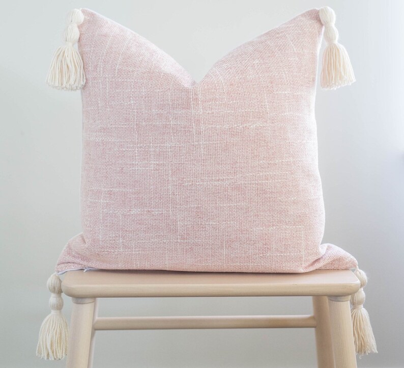 Blush Pillow Cover 20x20 Light Pink Pillow Covers Pink Etsy