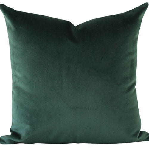 Emerald Green Velvet Pillow Cover Decorative Pillow Both Etsy