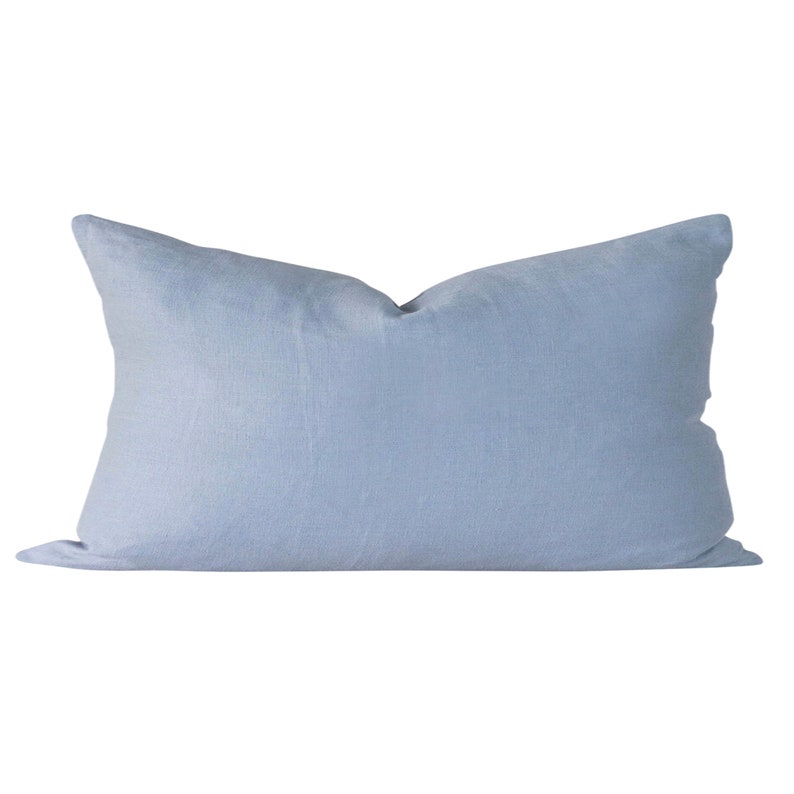 Blue Linen Pillow Cover Blue Pillows Blue Pillow Covers Etsy