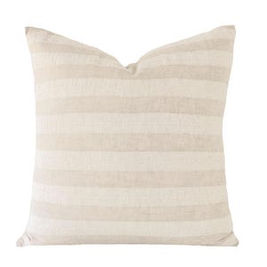 Beige Stripe Pillow Cover, Tan Stripe Pillow Cover, Cream Striped Pillows, Neutral Pillow Covers, Modern Farmhouse Pillow Covers 20x20