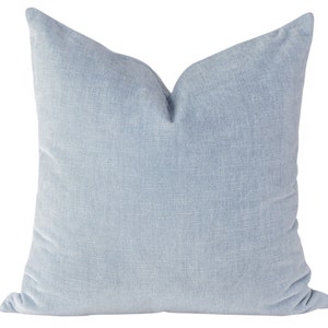 Blue Pillow Covers 20x20, Blue Velvet Pillow Cover, Couch Pillows, Sofa Pillows, Blue Pillows, Light Blue Pillow Cover 18x18, Velvet Blue