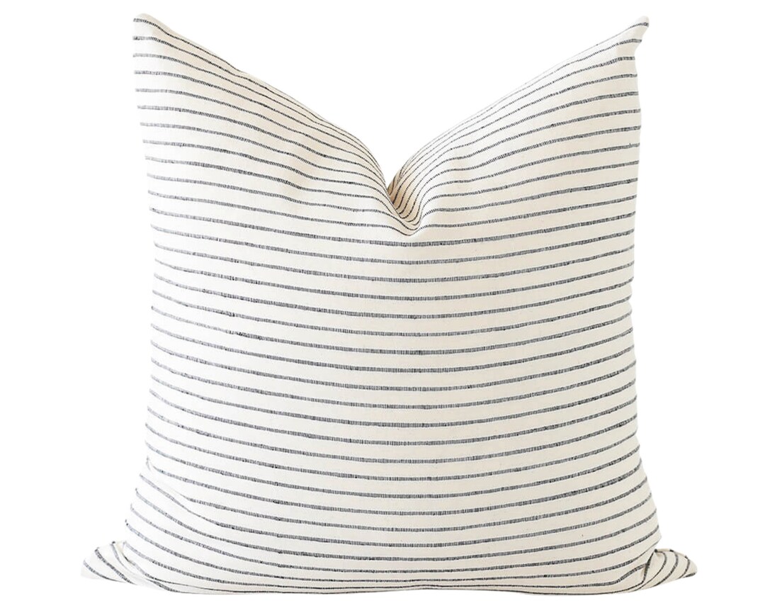 Black Striped Pillow Cover, Hmong Stripe Pillow, Hmong Pillow Cover