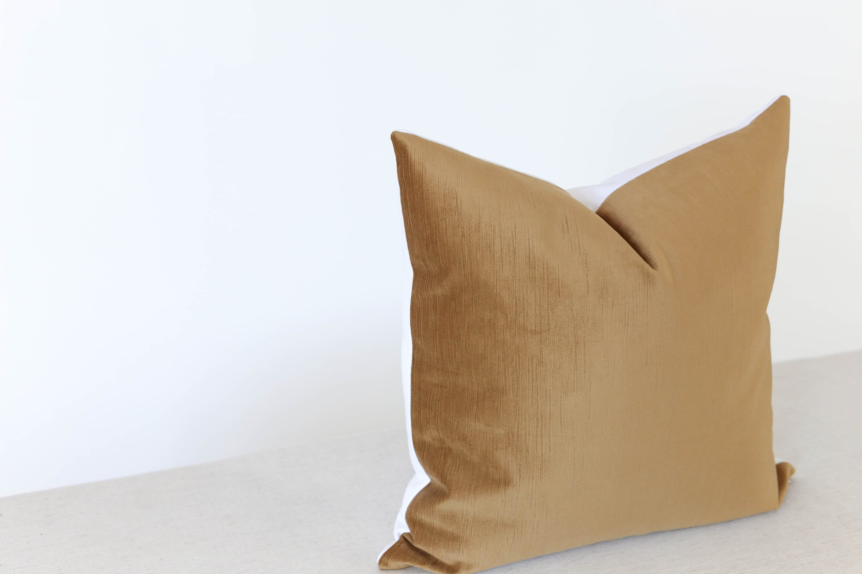 Caramel Throw Pillow Tan Throw Pillow Textured Velvet Pillow Etsy