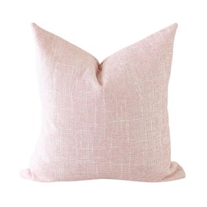 Pink Pillow Cover, Light Pink Pillow Cover, Blush Pillow Cover, Pink Lumbar Pillow, 20x20 Pillow Cover, Laurel and Blush