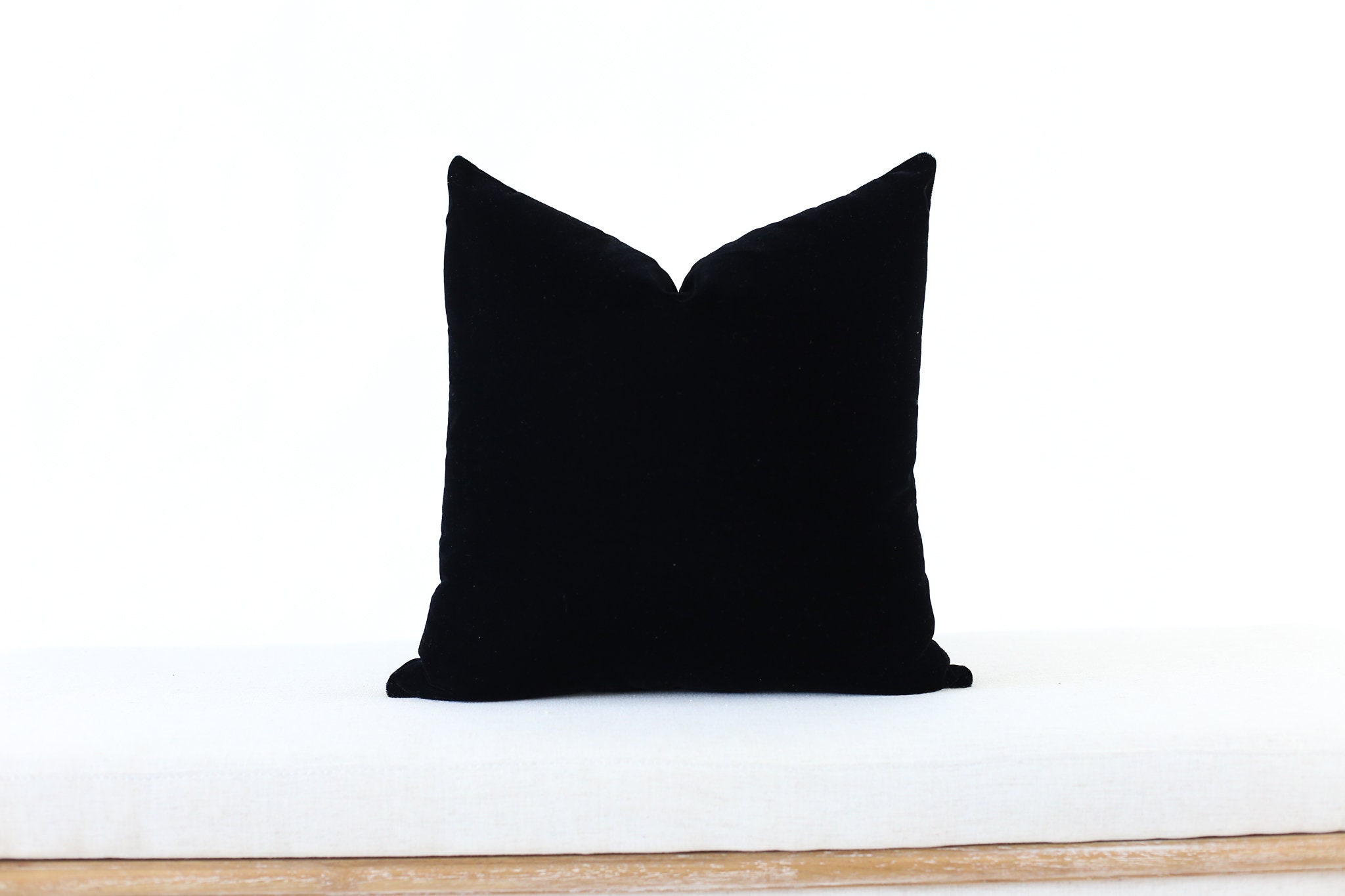 Black Velvet Pillow Glam Velvet Pillow 20x20 Pillow Cover Etsy