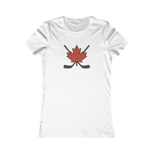 Maple Leaf Hockey Women&#39;s T-Shirt: Canadian Pride Fitted Tee