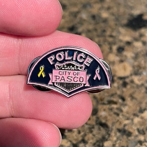 2019 Pasco Police Department Pink Patch Lapel Pin – Breast & Pediatric Cancer Awareness