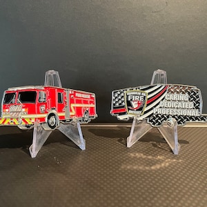 Franklin County Fire District 3 Engine Challenge Coin – Custom Engine Shape