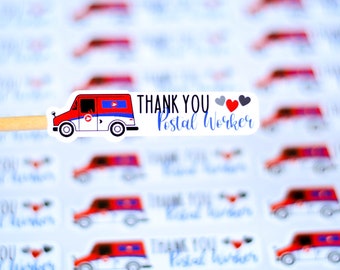Postal Thank You Stickers, Thank You Postal Worker Stickers, USPS Canada Post Stickers, Packaging Stickers, Happy Mail Stickers, Set of 15