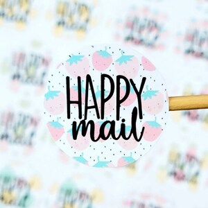 Stickers Summer Happy Mail, Stickers de remerciement d'été, Stickers fruits, Stickers fraises, Stickers petites entreprises, Stickers emballage, 20