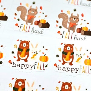 Fall Happy Mail Stickers, Fall Business Stickers, Autumn Stickers, Thank You Stickers, Small Business Stickers, Qty20
