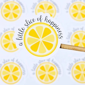 Stickers courrier Happy Summer, Stickers petites entreprises, Stickers agrumes citron, Stickers de remerciement, lot de 25