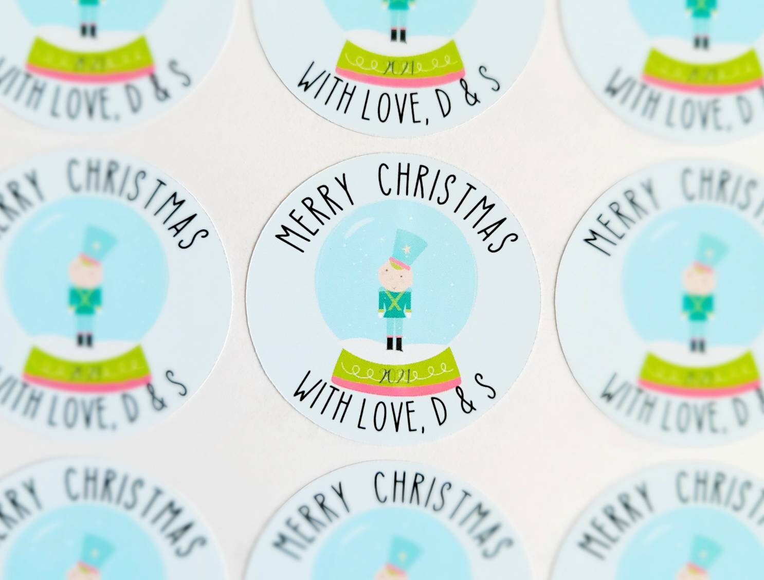 Personalized Christmas Stickers Holiday Card Stickers  Etsy