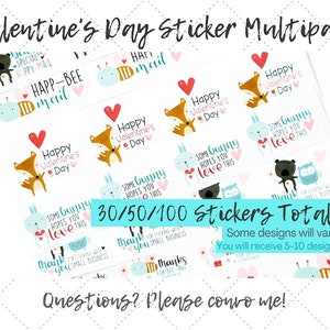 Autocollants de remerciement pour la Saint-Valentin, autocollants Happy Mail pour la Saint-Valentin, autocollants coeurs, autocollants cadeaux, autocollants de commande, lot de 30/50/100