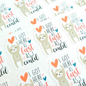 Sloth Happy Mail Stickers, Sloth Stickers, Thank You Stickers, Envelope ...