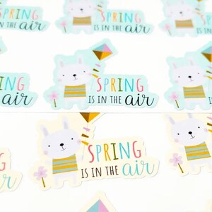 Stickers courrier joyeux printemps, autocollants de Pâques, autocollants lapin, autocollants de remerciement pour entreprise, quantité 20
