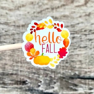 Fall Happy Mail Stickers, Fall Thank You Stickers, Autumn Stickers, Fall Wreath Stickers, Small Business Stickers, Qty 20