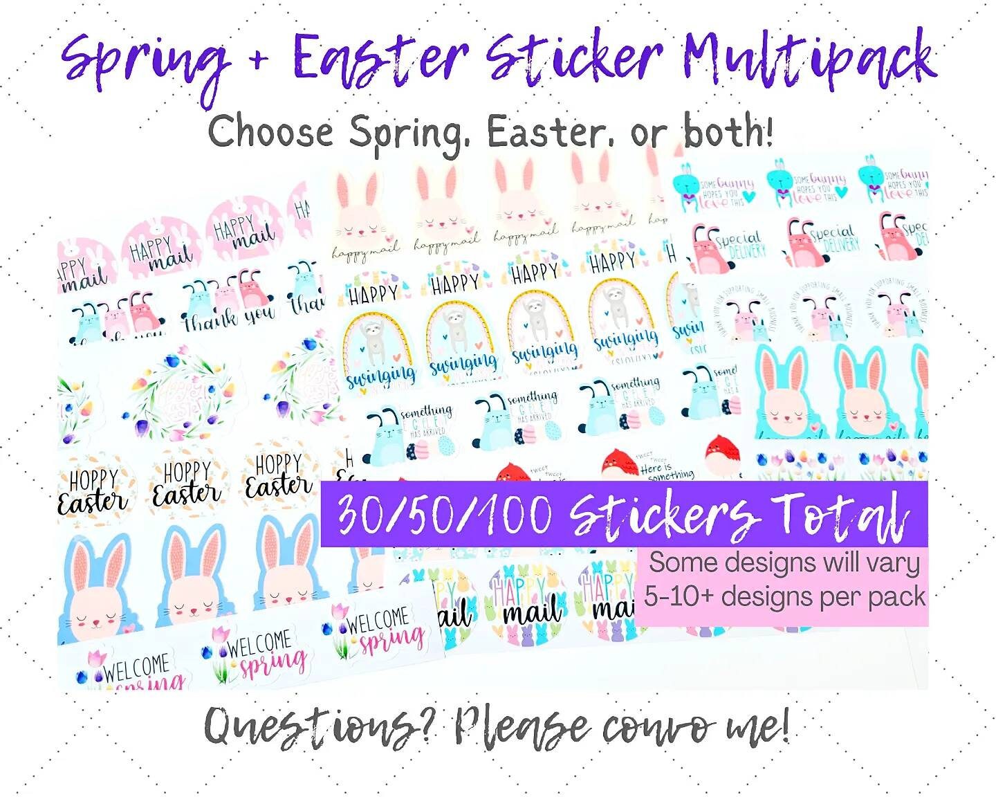 100ct Make Your Own Easter Bunny Stickers