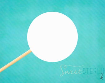 Plain White Circle Stickers (no image, no text), Set of 25 @ 1.5 inch - custom for Rachel