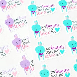 Stickers joyeux courrier de Pâques, Stickers de remerciement de Pâques, Stickers lapin, Stickers de commande, Stickers de remerciement entreprise, 20 quantité