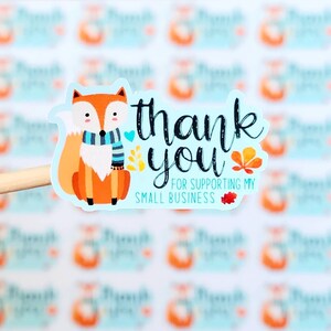 Fall Happy Mail Stickers, Happy Mail Stickers, Fall Business Stickers, Fox Stickers, Autumn Stickers, Small Business Stickers, Qty20