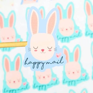 Stickers lapin de Pâques, Stickers Happy Mail de Pâques, Stickers de remerciement printanier, Stickers de commande, Stickers de remerciement entreprise, quantité 20