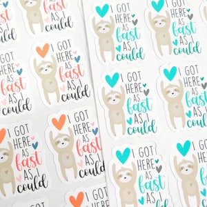Sloth Happy Mail Stickers, Sloth Stickers, Thank You Stickers, Envelope ...