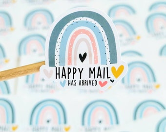 Rainbow Happy Mail Stickers, Envelope Stickers, Small Business Stickers,  Labels, Packaging Stickers, Envelope Seals, Set of 20 Stickers