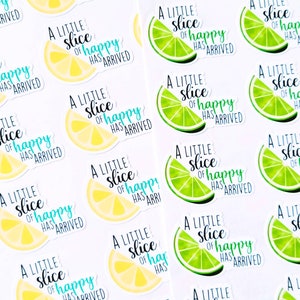 Stickers Happy Mail, Stickers été, Stickers Merci, Stickers Agrumes, Stickers Petites Entreprises, Stickers Commandes, Lot de 20/25