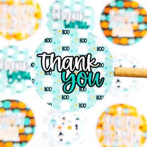 Halloween Thank You Stickers, Halloween Happy Mail Stickers, Small Business Stickers, Ghost Stickers, Fall Stickers, Qty 20