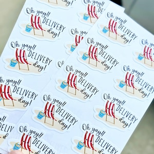 Stickers courrier Happy Mail, Stickers courrier été, Stickers Merci été, Stickers plage, Stickers petites entreprises, lot de 20