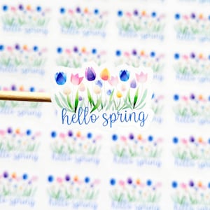 Stickers postaux Happy Spring, Bonjour le printemps, Stickers de bienvenue au printemps, Stickers petites entreprises, Stickers postaux, Stickers d'emballage, lot de 24