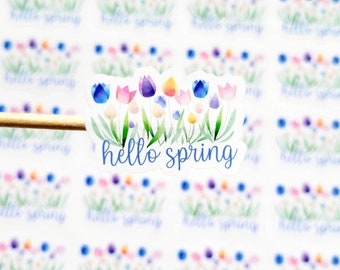 Spring Happy Mail Stickers, Hello Spring, Welcome Spring Stickers, Small Business Stickers, Mailing Stickers, Packaging Stickers, Set of 24