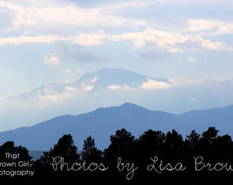Pikes Peak w chmurach - obraz Colorado Colorado Springs