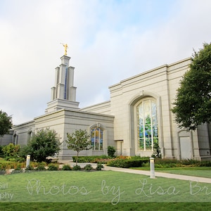 San Antonio Temple with Stained Glass Windows