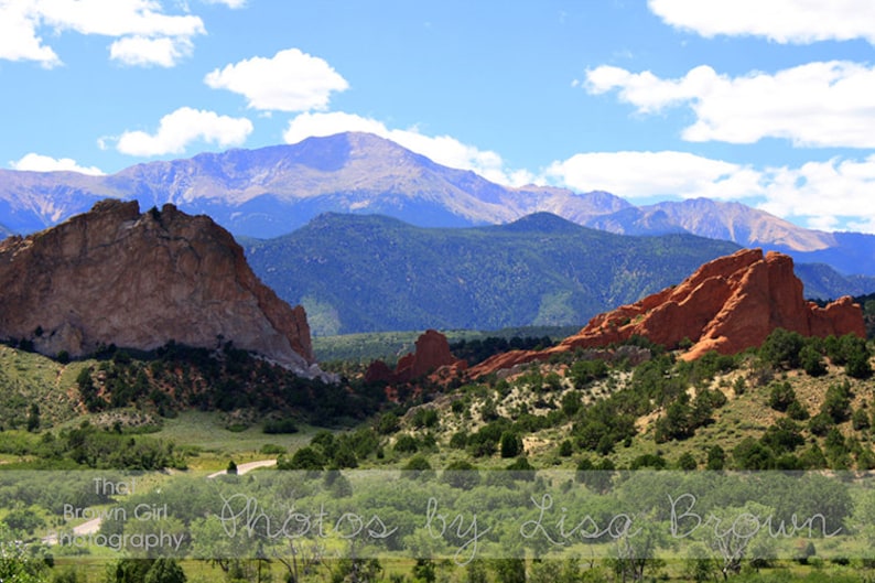 Pikes Peak and Garden of the Gods, Colorado Springs Colorado