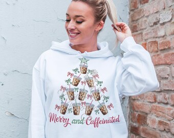 PNG allegro e caffeinato: design di sublimazione del caffè natalizio (download digitale)