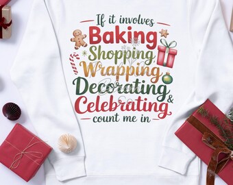 Maglietta natalizia ad acquerello PNG: disegno di sublimazione natalizia (download digitale)