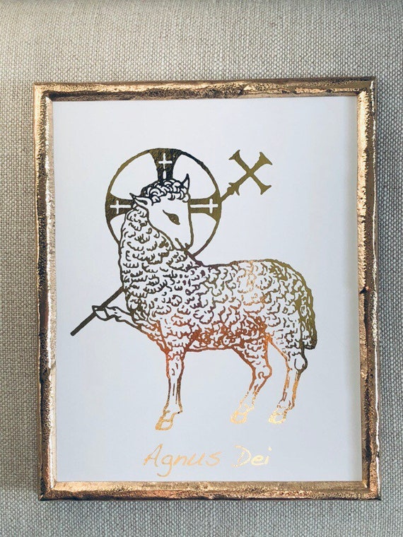 Lamb of God Latin Catholic Print Catholic Gift Agnus Dei Etsy