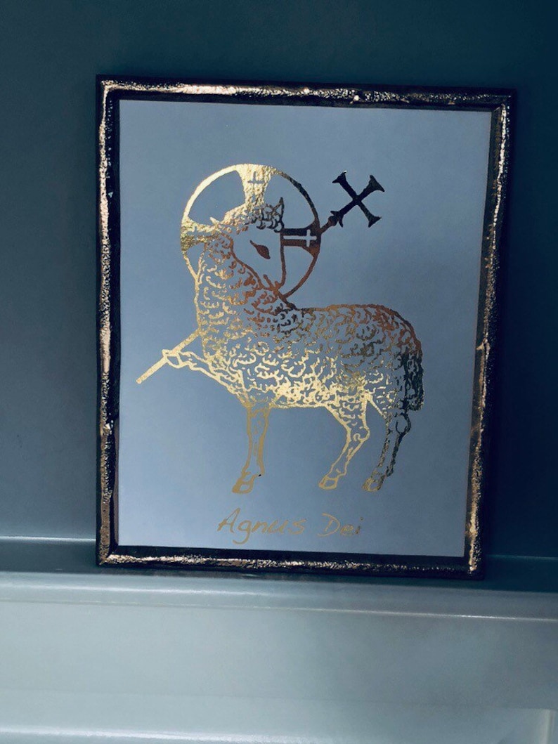 Lamb of God Latin Catholic Print Catholic Gift Agnus Dei Etsy