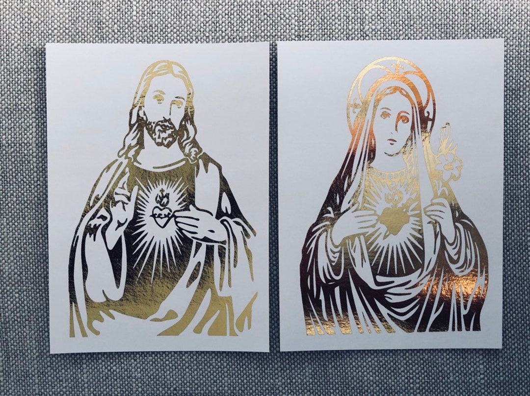 Sacred Heart of Jesus and Immaculate Heart of Mary Catholic Prints ...